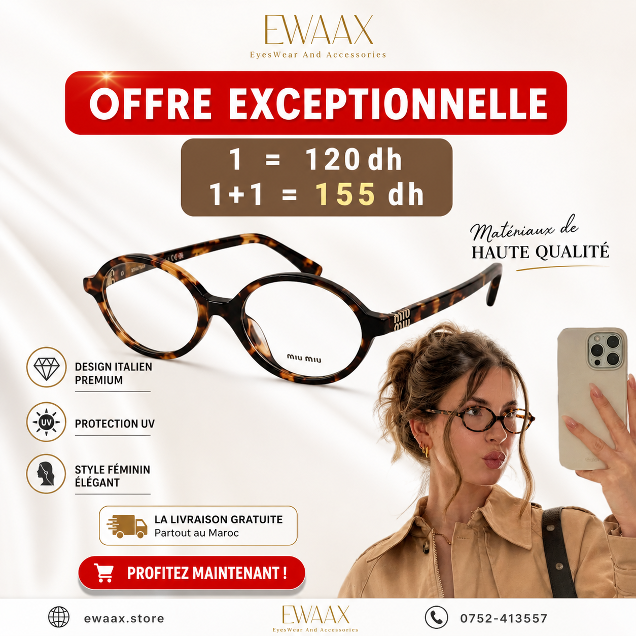 Lunettes Miu Miu – Élégance & Style