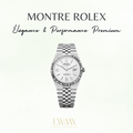 Montre Luxe - Rolex Silver Élégance et Performance Premium